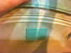 รูปย่อ กระเป๋าถือออกงานยี่ห้อ Swarovski ของแท้ หนังแท้สีเขียวอ่อนพาสเทล หนังไม่มีลอกร่อน อะไหล่เงาวิ๊ง ภายในกระเป๋าสะอาด มือ 1 ราคาหมื่นกว่า รูปที่2