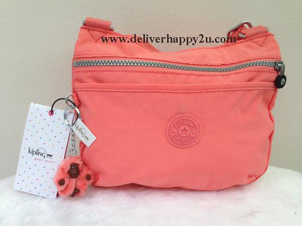 New พร้อมส่ง กระเป๋าสะพายข้าง Kipling ของใหม่ป้ายห้อย ของแท้จาก USA outlet รุ่น Kipling AC7981 Emmylou สี Pink Sherbet น่ารักมาก รูปที่ 1