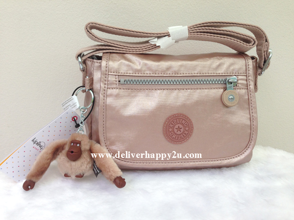 กระเป๋า Kipling ของแท้จาก USA ของใหม่ป้ายห้อย มือ 1 อุปกรณ์ครบพร้อมถุง รุ่น sabian สีทอง rose gold รูปที่ 1