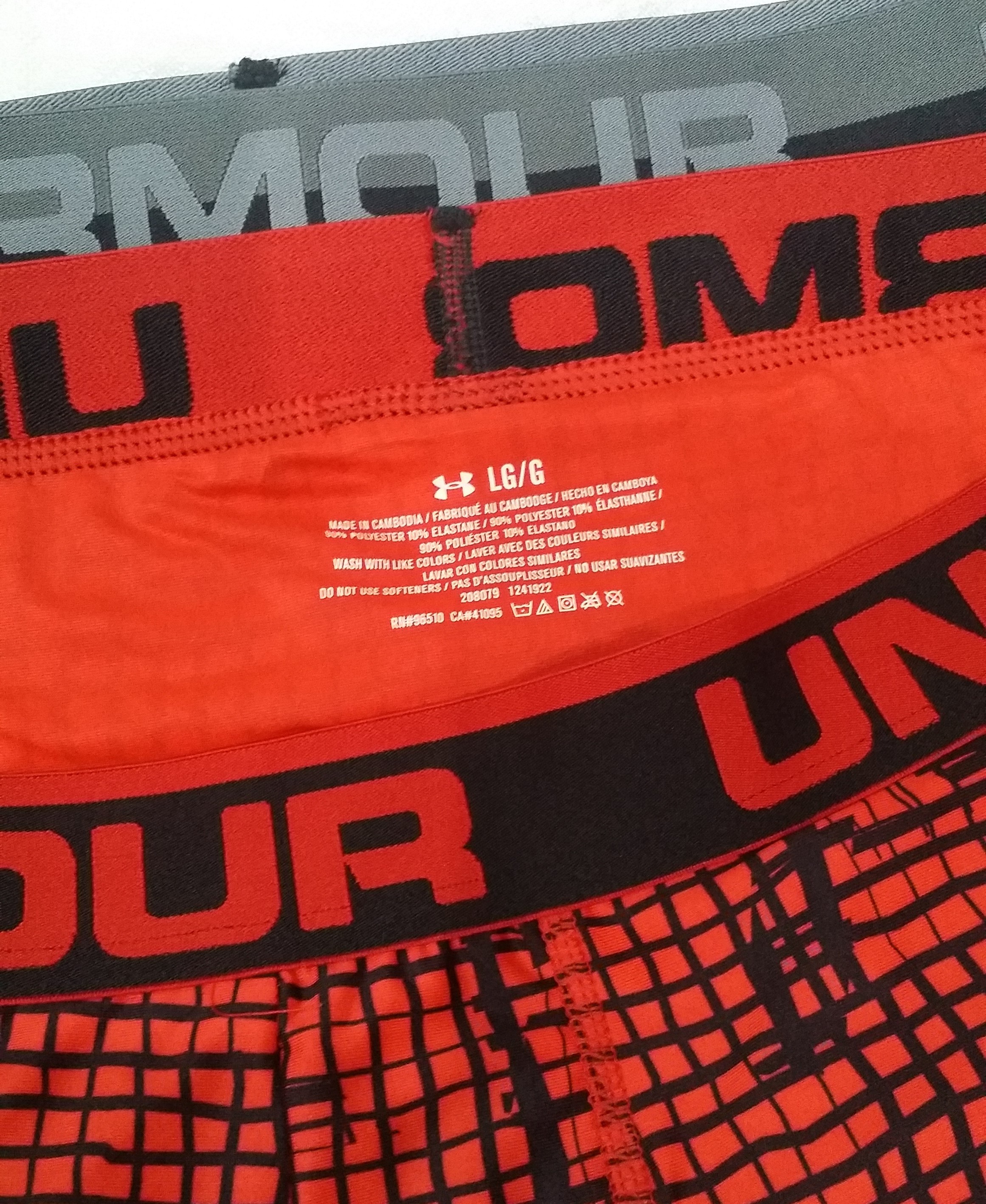 กางเกง boxer under amour สีดำ กับ สีแดง ขนาด L (แพคคู่) รูปที่ 1