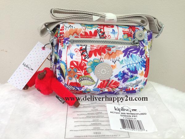 New พร้อมส่ง กระเป๋า Kipling ของใหม่ป้ายห้อย ของแท้จาก USA outlet Kipling AC7247 Sabian crossbody bag ลายดอกไม้ Whismsy Floral Printed รูปที่ 1