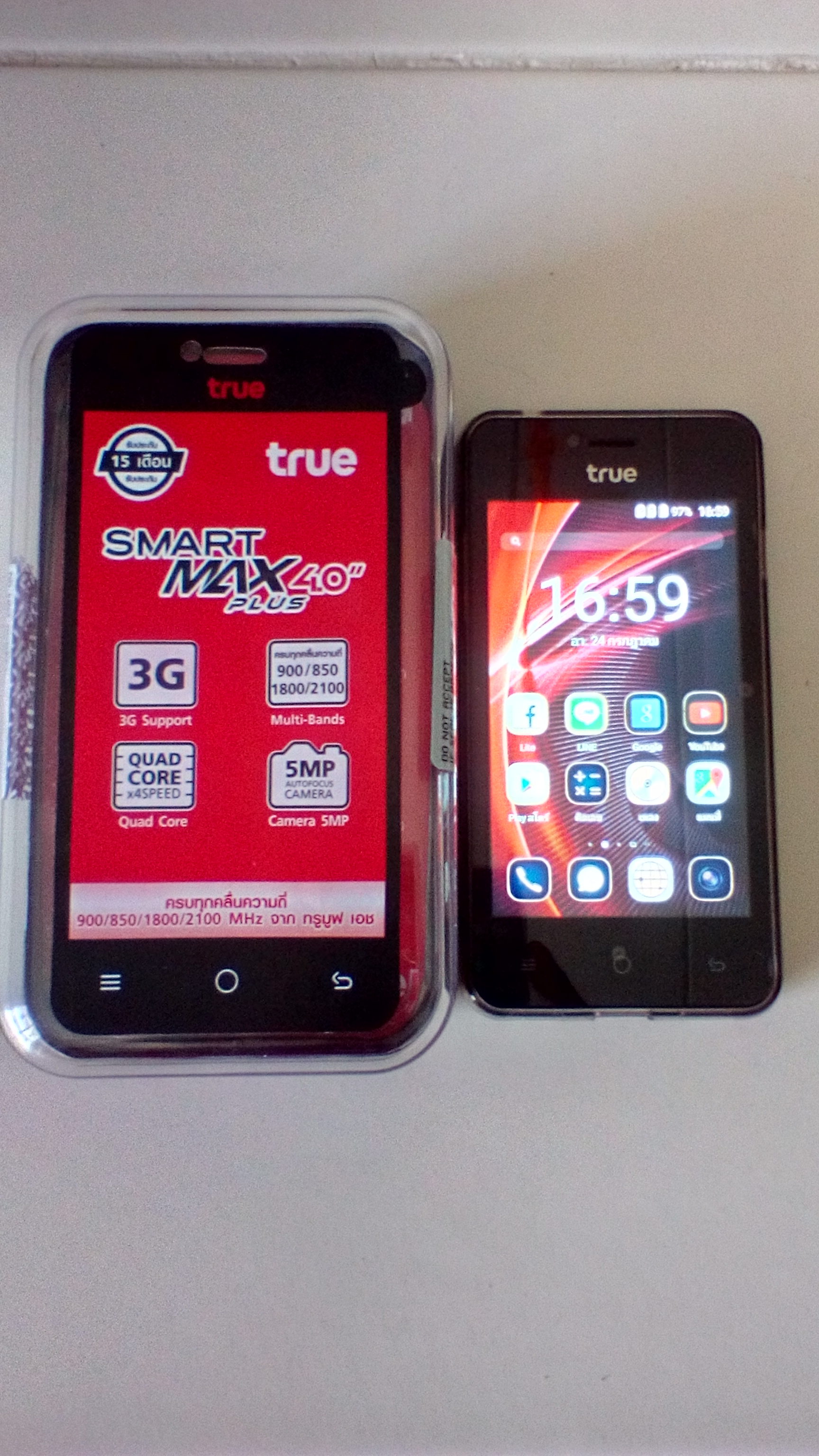 ขายเหมารวมคับ โทรศัพท์มือถือ สมาร์ทโฟน  true Smart 4.0 Plus 3G จอ LCD ACER 15นิ้ว 1300 บาท มีของแถมสุดค้ม รูปที่ 1