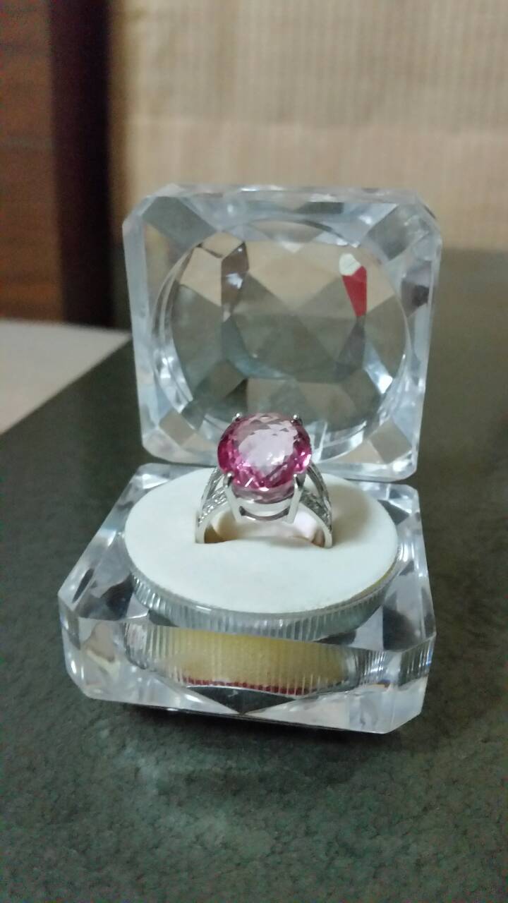 แหวนทองประดับ pink topaz รูปที่ 1