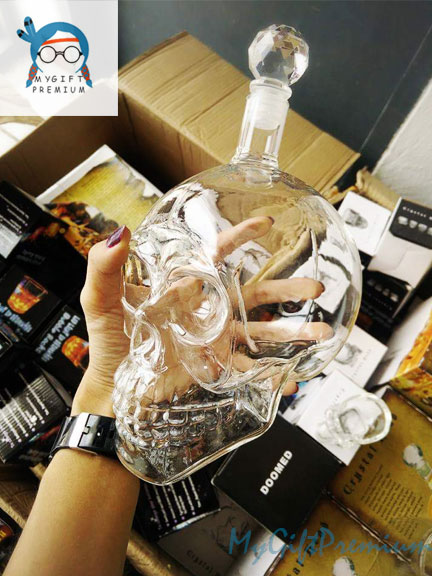 ขวดใส่เหล้าหัวกะโหลก 1000ML.(crystal head) รูปที่ 6