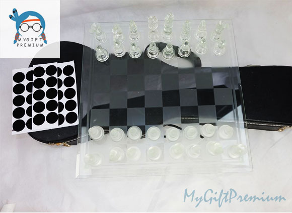 ชุดหมากรุกฝรั่ง อะครีลิก เกมส์กระดานหมากรุกฝรั่ง หมากรุกแก้ว ,(GLASS CHESS SET) รูปที่ 5