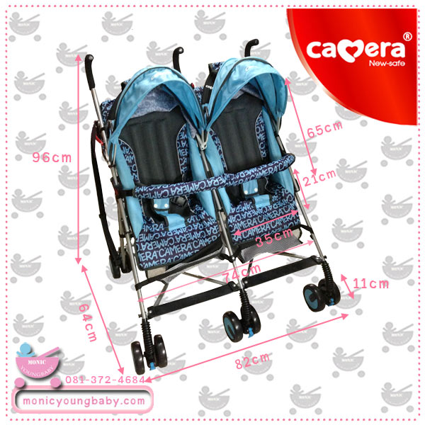 รถเข็นเด็กแฝดcamera รถแฝดคาเมร่า รถเข็นแฝดcamerababy สินค้ารับประกันจากบริษัท 2 ปีเต็ม รูปที่ 4
