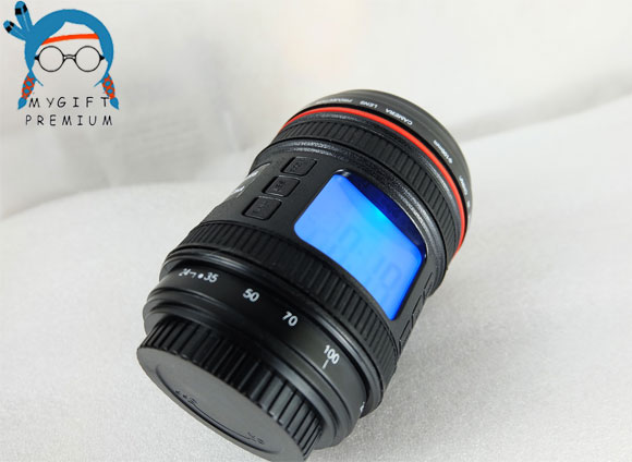 นาฬิกาดิจิตอล #นาฬิกาตั้งปลุก #นาฬิกาเลนส์กล้องส่องเพดาน (Camera Lens Alarm Clock) รูปที่ 3