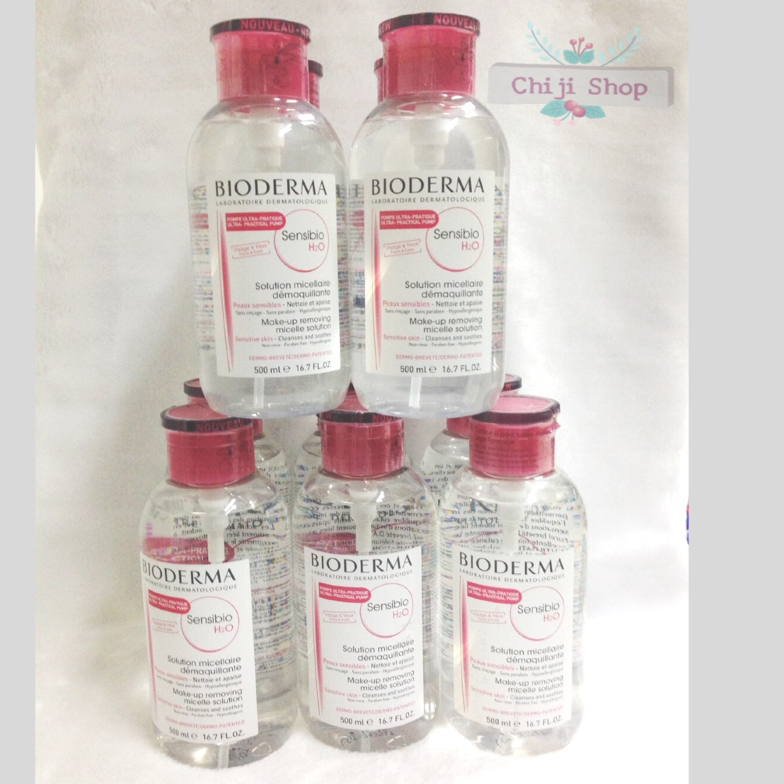 BIODERMA Sensibio H2O สีชมพู หัวปั้ม 500 ml รูปที่ 2
