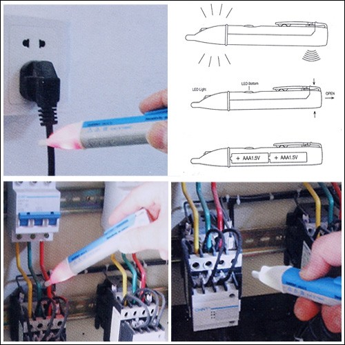 ไขควงวัดไฟไม่ต้องสัมผัสNon Contact Voltage Detector Alert AC Pen รูปที่ 2