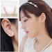 รูปย่อ ต่างหูคริสตัล ทรงโค้งหรูหราใหม่แฟชั่นเกาหลีสวย Crystal Earrings นำเข้า สีเงิน - พร้อมส่งW731 รูปที่1