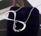 รูปย่อ สร้อยคอแฟชั่น เลข8รักนิรันดร์สวยหรู นำเข้า สีเงิน Forever Infinite Silver Necklace - พร้อมส่งW791 รูปที่2