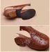 รูปย่อ รองเท้าหนังแท้เพื่อสุขภาพ แฟชั่นเกาหลีมีส้นสายรัดหลังเท้าหนังฉลุ นำเข้า 34-40 พรีออเดอร์RB2380 รูปที่3
