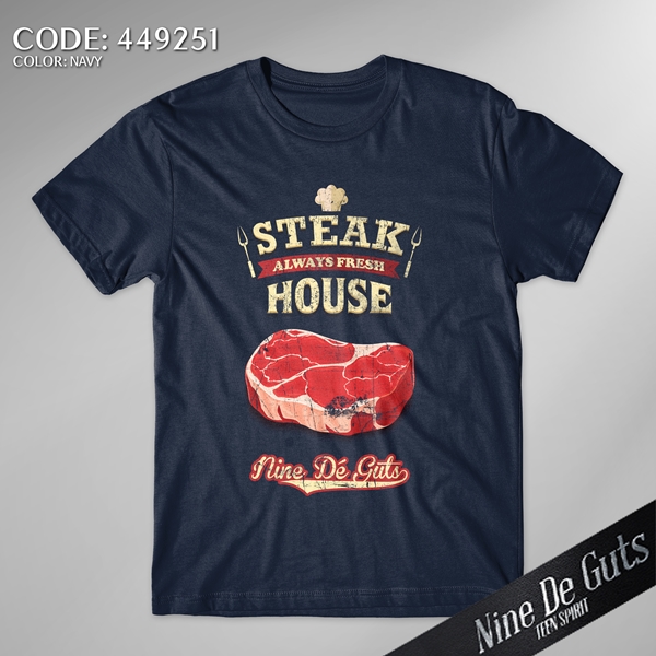 เสื้อยืดแนววินเทจ ลาย steak, ice cream รูปที่ 1