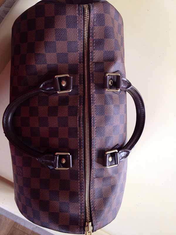  กระเป๋าหลุยส์วิตตอง LOUIS VUITTON DAMIER EBENE CANVAS SPEEDY 35 Used Like New มือสองของแท้ รูปที่ 3