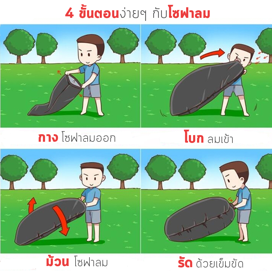 โซฟาลม โซฟากล้วย สีฟ้า ราคาโปรโมชั่น รูปที่ 3