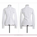 รูปย่อ เสื้อเชิ้ต แฟชั่นเกาหลีลูกไม้คอตั้งสวยหรูหรา นำเข้า ไซส์Sถึง2XL สีขาว - พรีออเดอร์MI609  รูปที่5