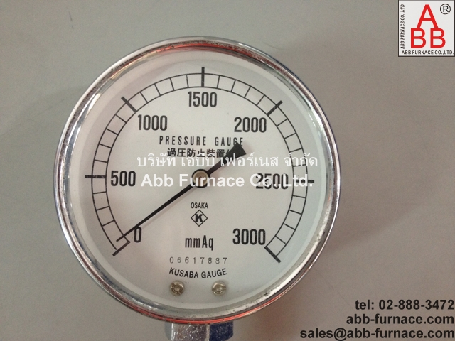 Kusaba 0-3000mmAq  Pressure Gauge อุปกรณ์วัดแรงดัน รูปที่ 1