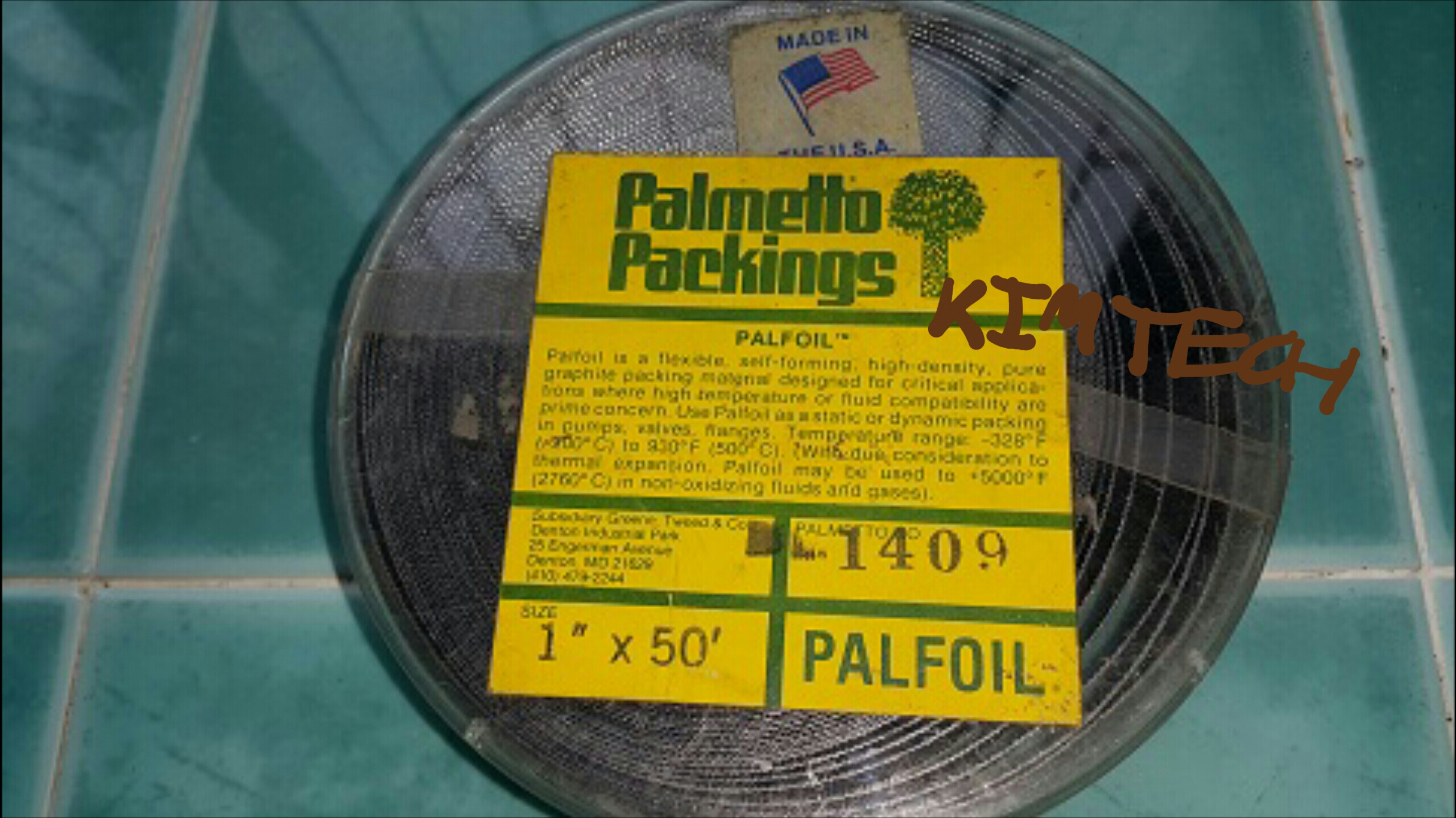 ปะเก็นเทปกราไฟต์ palmetto palfoil flexible graphite tape รุ่น 1409 จากอเมริกา รูปที่ 1