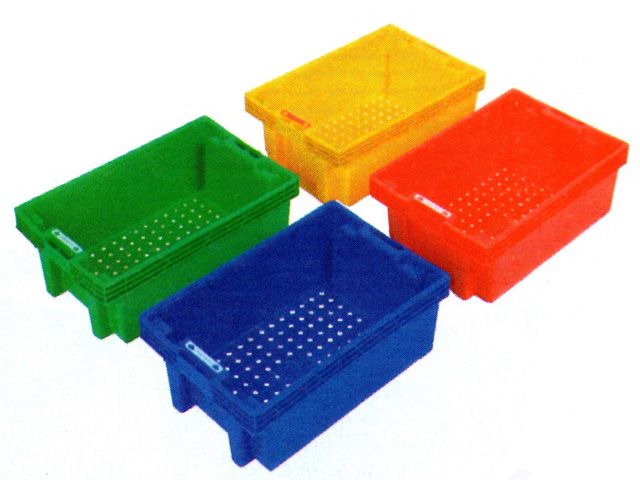 ลังพลาสติกชนิดวางสวม และวางซ้อนได้,Stack & Nest Plastic Boxes รูปที่ 1
