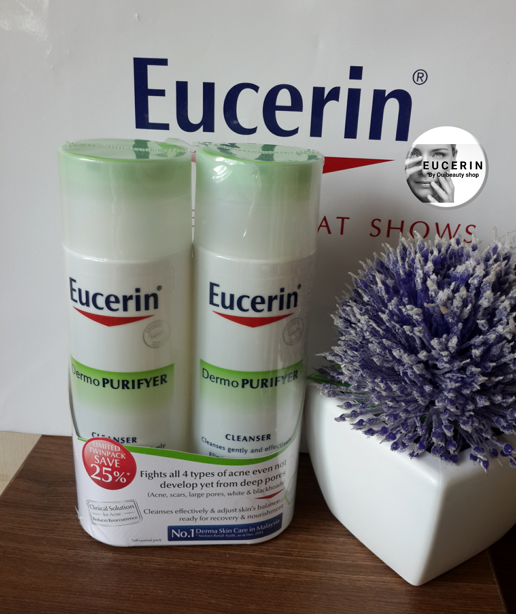 Eucerin Dermo Purifyer Cleanser 200ml.(x2)  รูปที่ 1