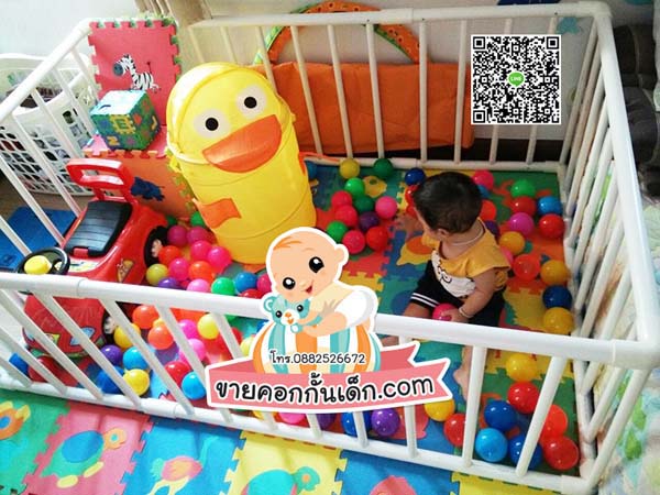 จำหน่าย คอกกั้นเด็ก รั้วกั้นเด็ก ที่กั้นเด็ก พีวีซี ราคาถูก มีของพร้อมส่ง ส่งฟรี รูปที่ 3