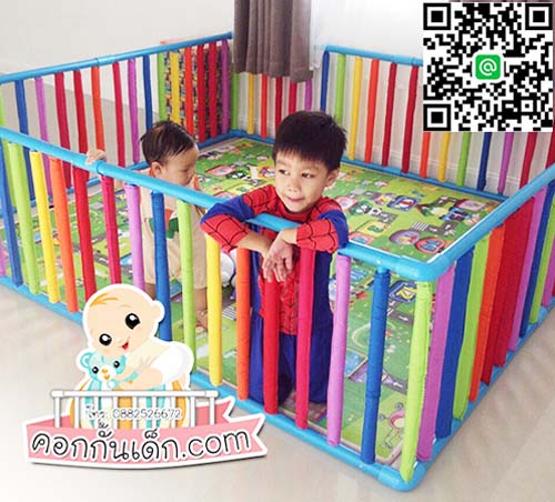 จำหน่าย คอกกั้นเด็ก รั้วกั้นเด็ก ที่กั้นเด็ก พีวีซี ราคาถูก มีของพร้อมส่ง ส่งฟรี รูปที่ 7