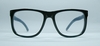 รูปย่อ กรอบแว่นตาพลาสติกสีดำ-น้ำเงิน ก้านพลาสติกลายฝีเข็มเย็บผ้า รูปที่1