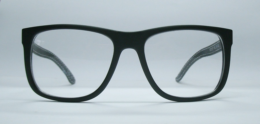 กรอบแว่นตาพลาสติกสีดำ ก้านพลาสติกลายฝีเข็มเย็บผ้า รูปที่ 1