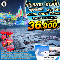 ทัวร์จีน เที่ยวจีน เสิ่นหยาง ฮาร์บิ้น หมู่บ้านหิมะ CHINA SNOW TOWN 6วัน 5คืน  รูปที่ 1