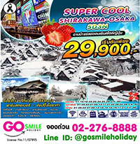 ทัวร์ญี่ปุ่น เที่ยวญี่ปุ่น SUPER COOL SHIRAKAWA-OSAKA 5 วัน 3 คืน รูปที่ 1