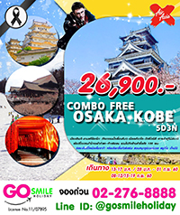 ทัวร์ญี่ปุ่น เที่ยวญี่ปุ่น COMBO FREE OSAKA KOBE 5 วัน 3 คืน  รูปที่ 1