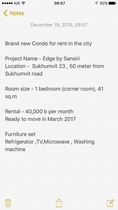 ให้เช่าคอนโดใหม่ Edge by Sansiri สุขุมวิท 23 ห้องมุม 1 นอน 1 น้ำ 40,000 บาทต่อเดือน