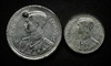 รูปย่อ แพ็คคู่ เหรียญดีบุก 5 - 25 สต. ปี2489 รัชกาลที่8 รูปที่1