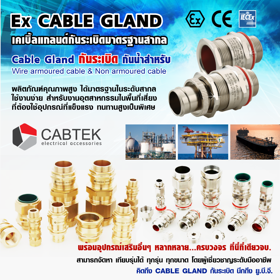 Cable Gland กันระเบิด EX Cable Gland รูปที่ 1