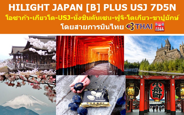 ทัวร์ญี่ปุ่น เที่ยวญี่ปุ่นเมษายน 2560 [วัดหยุดจักรี - Sakura] HILIGHT JAPAN [B] PLUS 7D5N สายการบินไทย รูปที่ 1