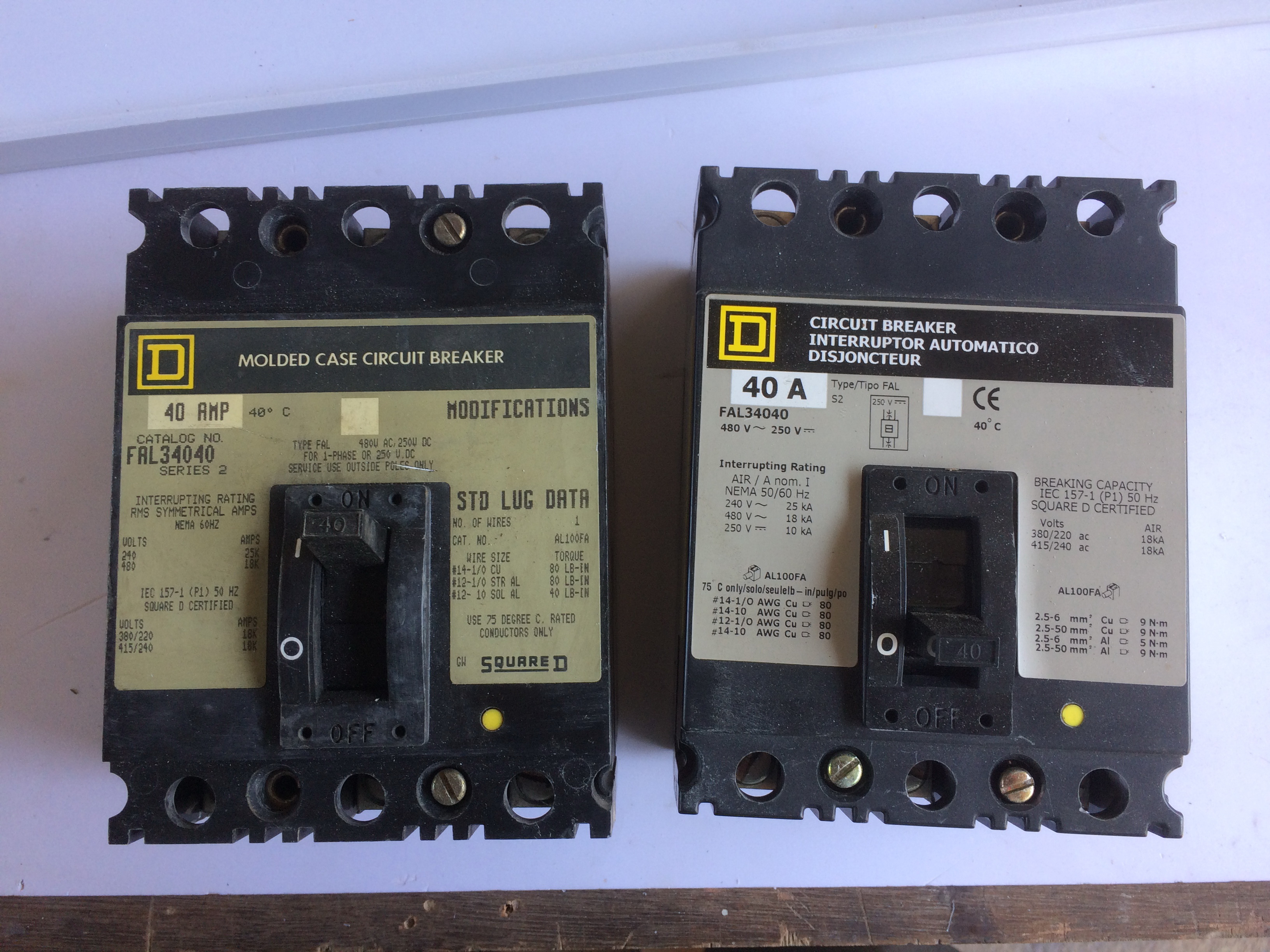 ขาย เมน เบรกเกอร์ Main Breaker สแควร์ดี square D 40 แอมป์ รุ่น MB มือสอง สภาพดี ราคาถูก  รูปที่ 2
