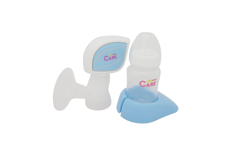 เครื่องปั๊มน้ำนมไฟฟ้า แบบพกพา Portable Electric Breast Pump  (แบบชาร์ตแบต)  ยี่ห้อ Modern care สีฟ้า รูปที่ 3