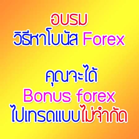 อบรม วิธีหาโบนัส Forex คุณจะได้ Bonus forex ไปเทรดแบบไม่จำกัด รูปที่ 2