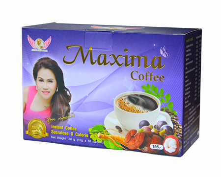 แมกซิม่า คอฟฟี่ ( Maxima Coffee ) 10 ซอง  ราคา 110 บาท กาแฟมะรุม รสชาติกลมกล่อม  รูปที่ 1