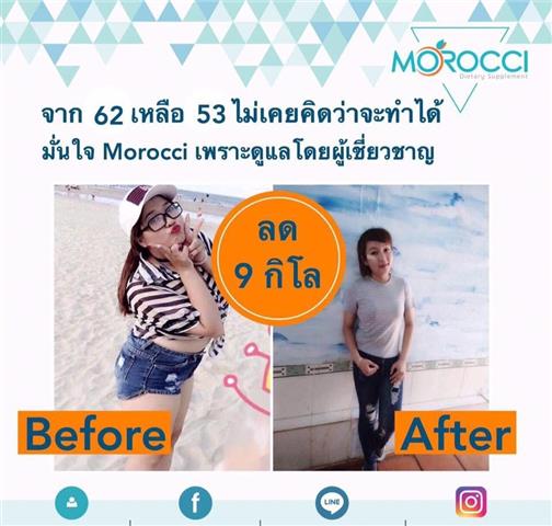 Morocci เปลี่ยนไซส์ใน 1 กล่อง  ง่ายๆ แค่วันละเม็ดก่อนอาหารมื้อแรก รูปที่ 1