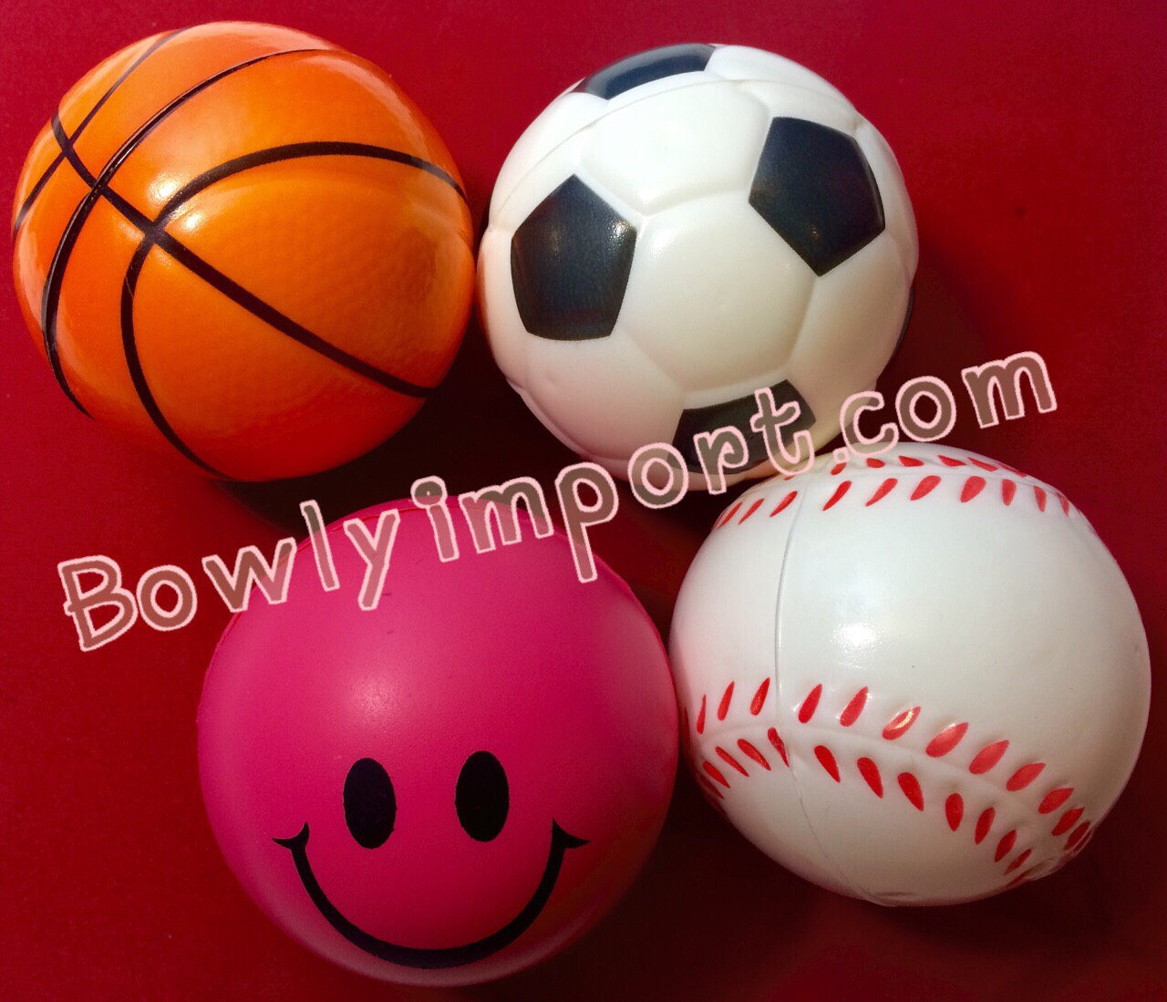 บอลบีบสำหรับบริหารมือ เนื้อยาง pu หน้ายิ้มสีล้วน รูปที่ 5