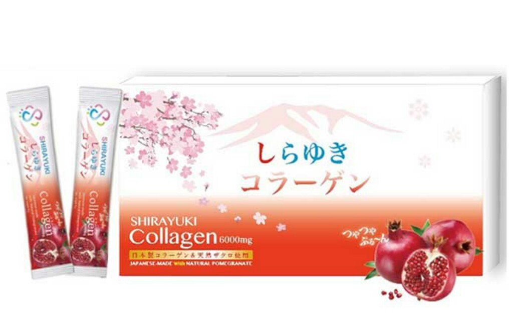 จำหน่าย Shirayuki Collagen 6000 mg บรรจุ 15 ซอง สุขภาพดี ผิวนุ่มสวย ชุ่มชื้น กระจ่างใส ดื่มง่าย สกัดจาก ทับทิม 100% ส่งฟรี EMS รูปที่ 1