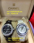พร้อมส่ง  นาฬิกาข้อมือ Chanel J12 ตัวเรือนเซรามิคแท้สีขาว หน้าปัดล้อมเพชร หน้าปัดมีวันที่แสดง 