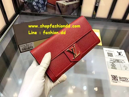 กระเป๋าสตางค์ Louis Vuitton Lockme in Red Wallet  หนังแท้ทั้งใบ  (เกรด Hi-End)   รูปที่ 1