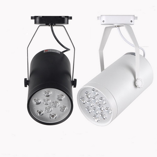 โคมไฟ LED Track Light เป็นชุดโคมไฟใช้กับรางไฟ โคม สี ขาว-ดํา รูปที่ 1