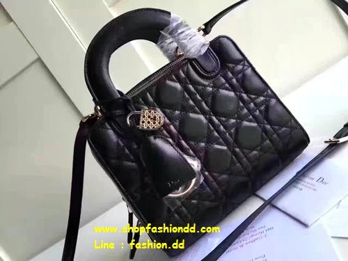 พร้อมส่ง New Dior Lady Cannage Original Lambskin Black Bag ขนาด 8 นิ้ว (เกรด Hi-End)  รูปที่ 1