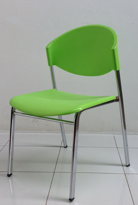 เก้าอี้โพลี ขาเหล็กแป๊ปไข่ รุ่น CP-03-P ราคา 430 บาท โทร. 099-326-0005 รูปที่ 1