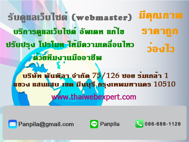รับดูแลเว็บไซต์ Webmaster (โดย ThaiWebExpert) รูปที่ 3