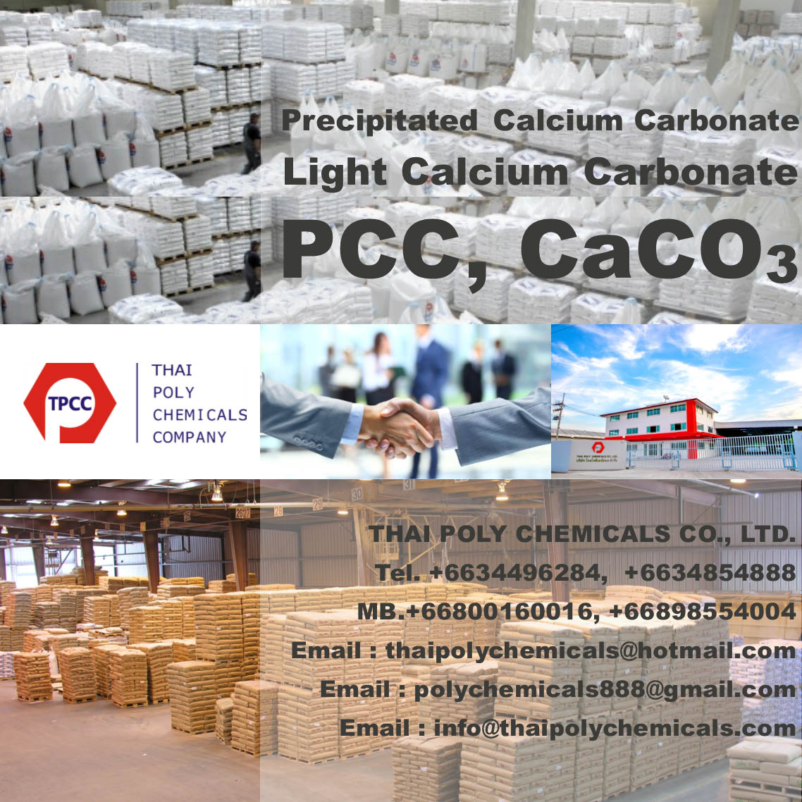 Precipitated Calcium Carbonate, Precipitated CaCO3, PCC, แคลเซียมคาร์บอเนตชนิดตกผลึกซ้ำ รูปที่ 1