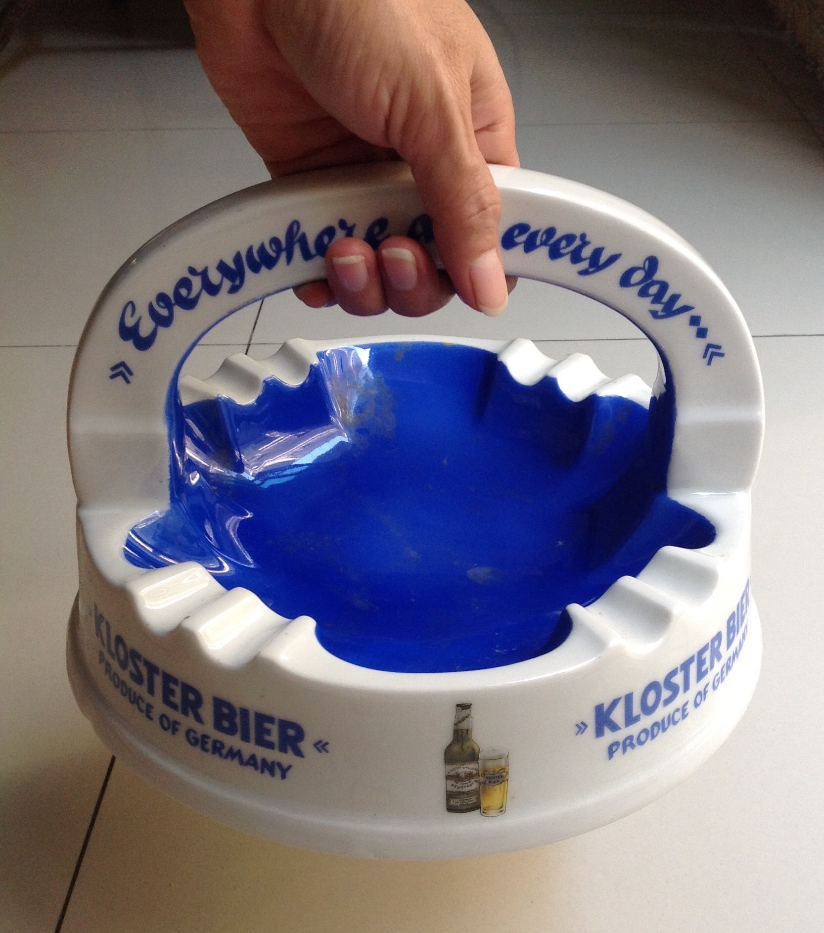 ที่เขี่ยบุหรี่กระเบื้อง Kloster Bier สภาพสวย เก็บสะสม ตั้งโชว์ในตู้ตลอดหลายสิบปี รูปที่ 5